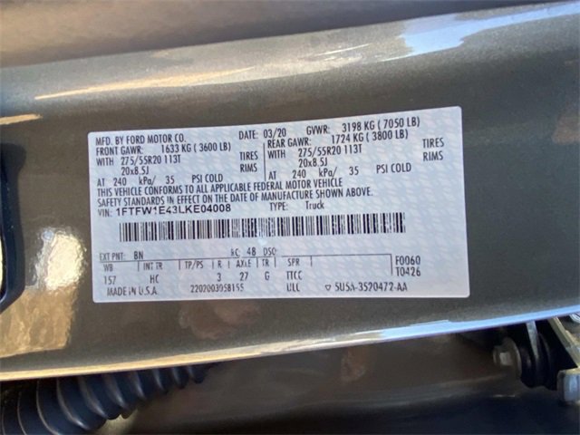 Certified 2020 Ford F150 Lariat w/ Equipment Group 502A Luxury image 22