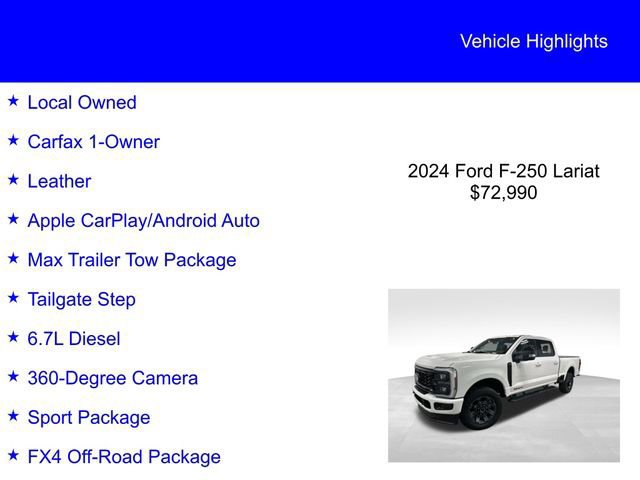 Certified 2024 Ford F250 Lariat w/ Sport Appearance Package image 6