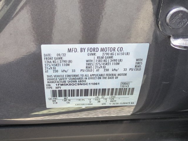 Certified 2022 Ford Explorer ST w/ Equipment Group 401A AWD/4WD image 40