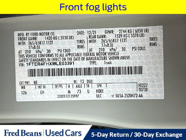 Certified 2021 Ford Ranger XLT w/ Equipment Group 302A High AWD/4WD image 36