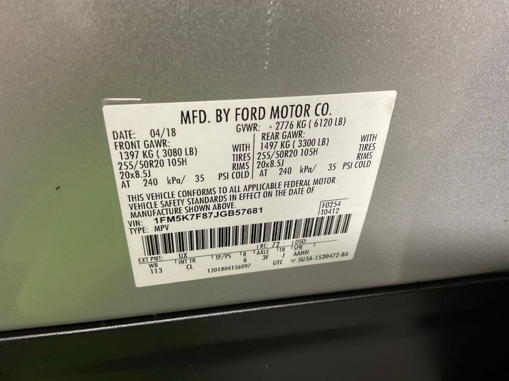 Certified 2018 Ford Explorer Limited FWD image 27
