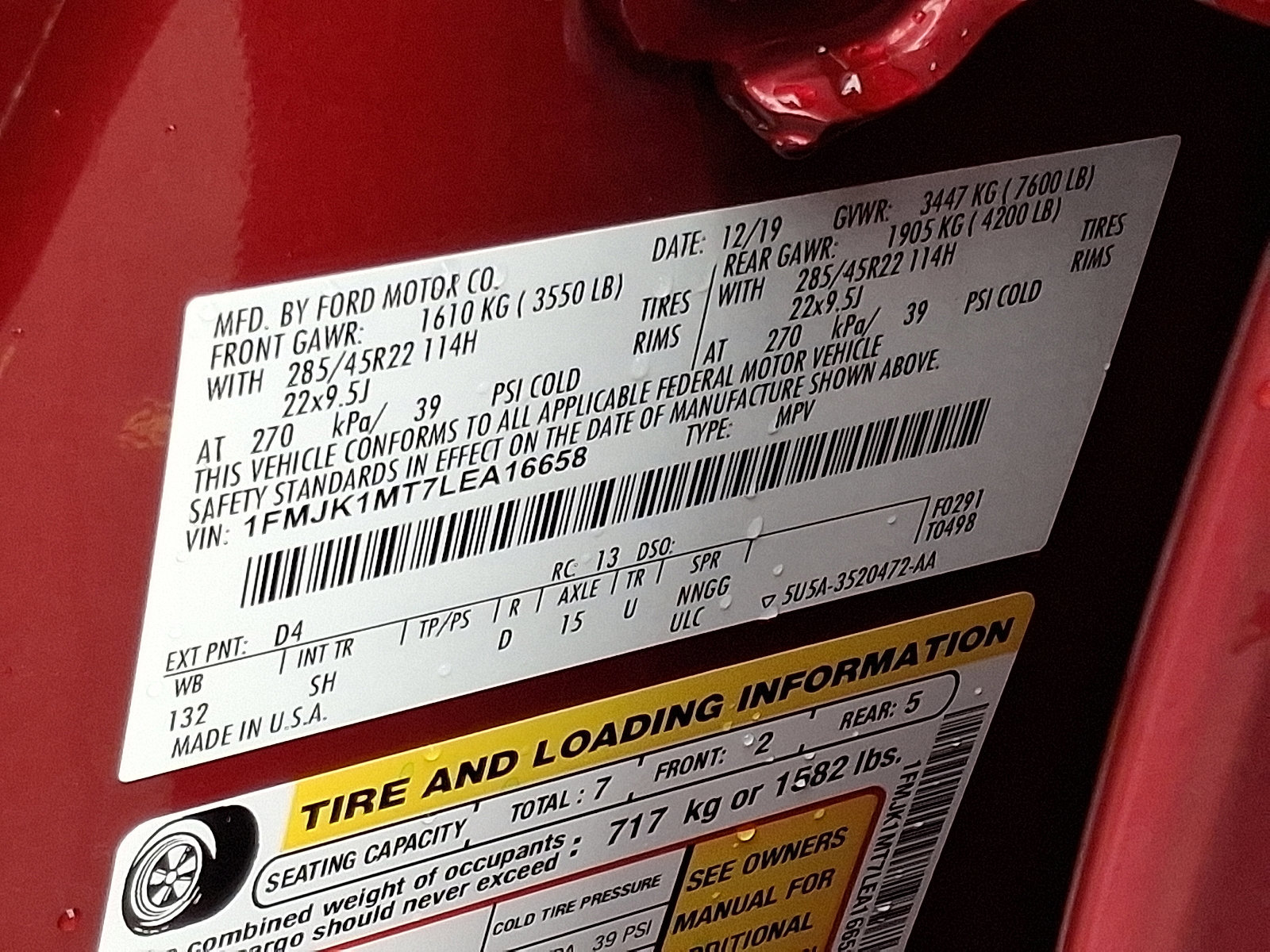 Certified 2020 Ford Expedition Max Platinum image 27