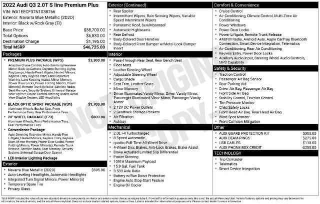 Used 2022 Audi Q3 2.0T Premium Plus w/ Premium Plus Package image 5