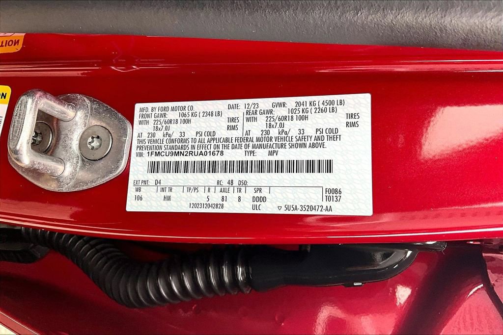 Certified 2024 Ford Escape ST-Line w/ Tech Pack #1 AWD/4WD image 35