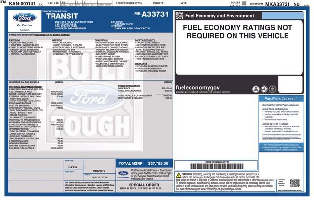 Certified 2021 Ford Transit 350 DRW w/ Interior Upgrade Package image 9