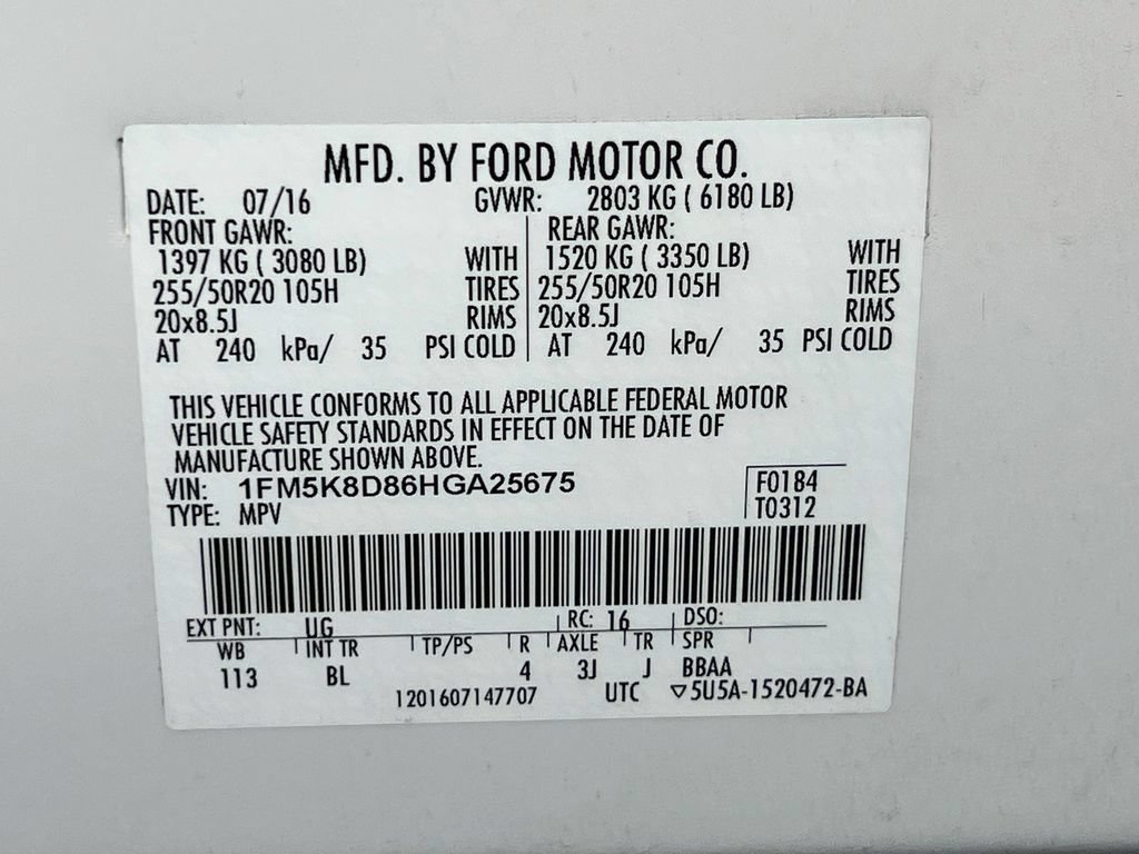 Certified 2017 Ford Explorer XLT w/ Equipment Group 202A AWD/4WD image 34