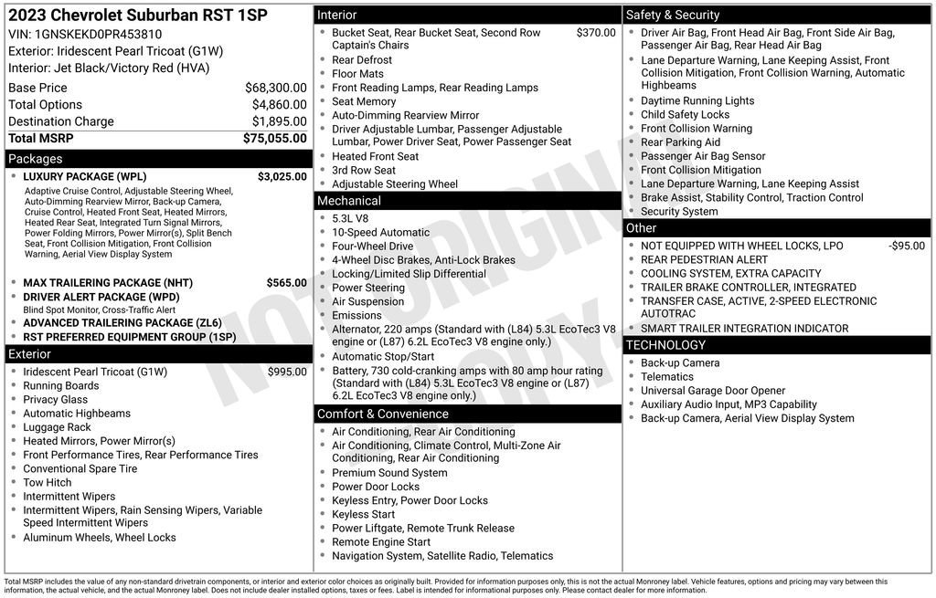 Used 2023 Chevrolet Suburban RST w/ Luxury Package image 10