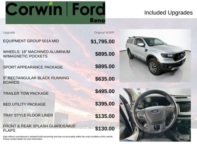 Certified 2019 Ford Ranger Lariat w/ Equipment Group 501A Mid AWD/4WD image 3