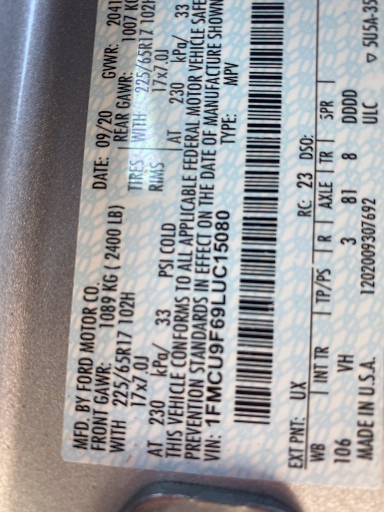 Certified 2020 Ford Escape S AWD/4WD image 32
