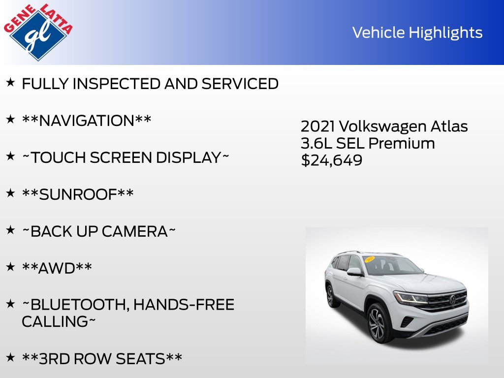 Used 2021 Volkswagen Atlas SEL Premium AWD/4WD image 34
