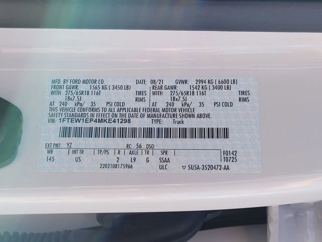 Certified 2021 Ford F150 XLT w/ Equipment Group 302A High image 17