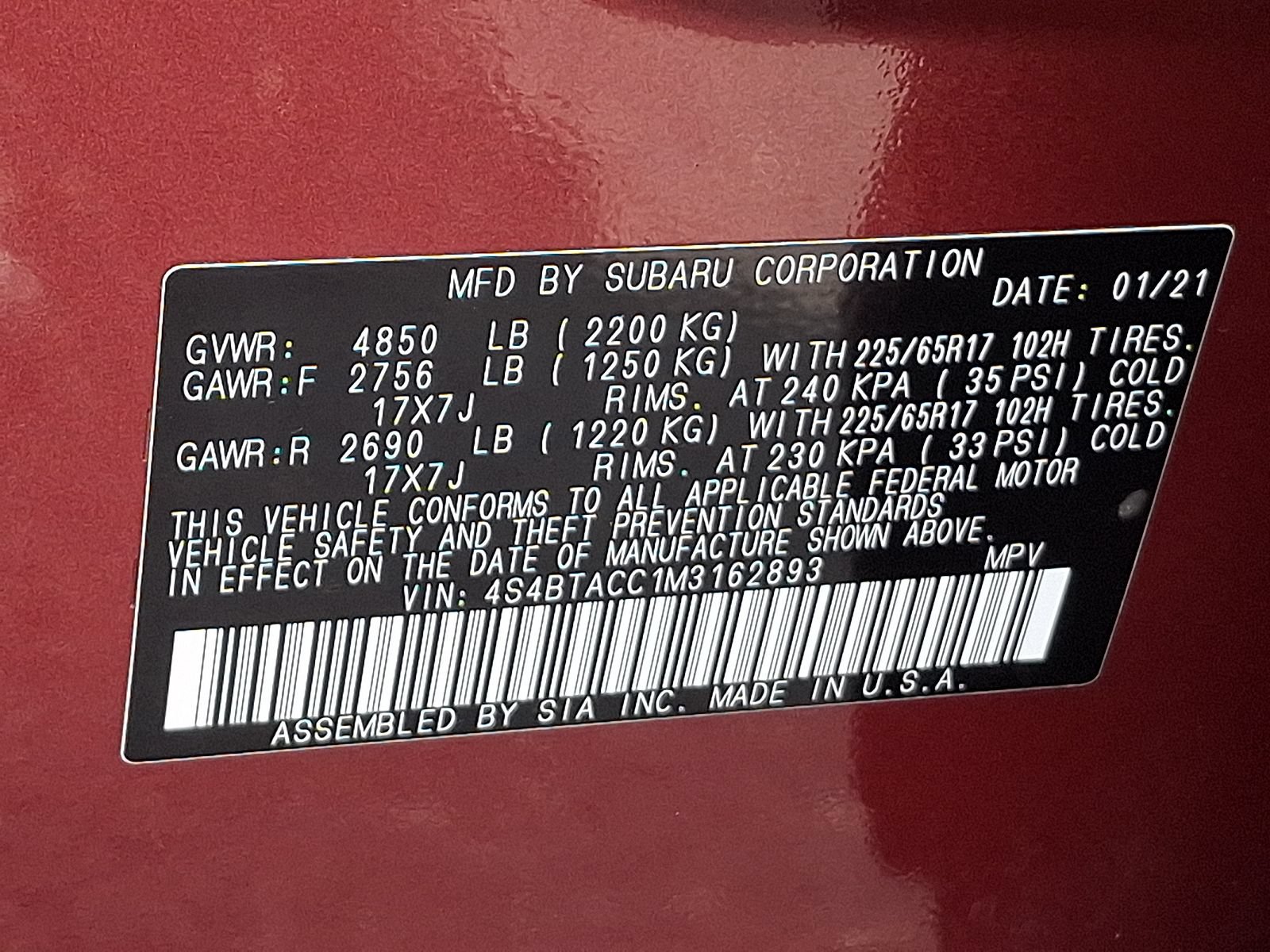 Used 2021 Subaru Outback Premium AWD/4WD image 25