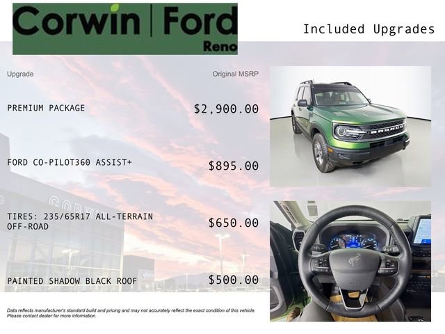 Certified 2023 Ford Bronco Sport Badlands w/ Premium Package AWD/4WD image 3