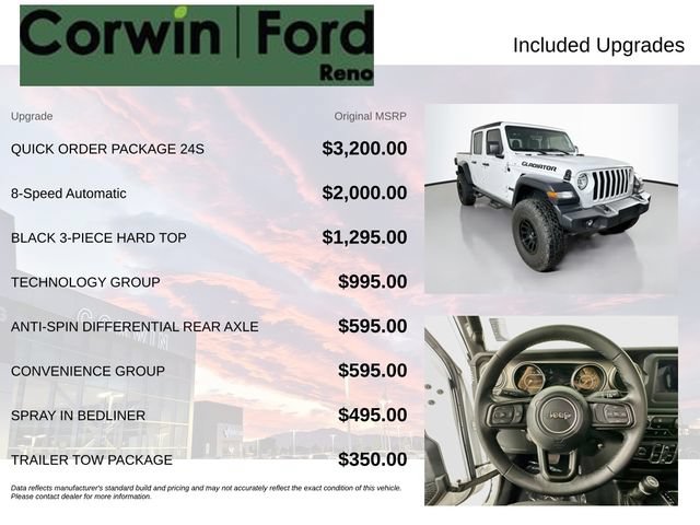 Used 2020 Jeep Gladiator Sport w/ Quick Order Package 24S AWD/4WD image 3