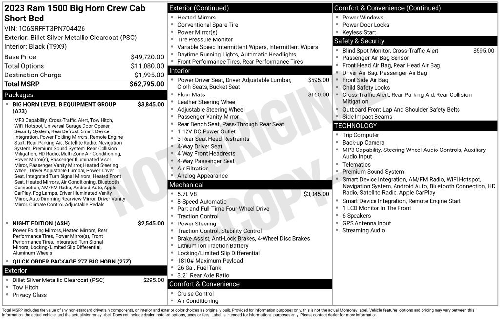 Used 2023 RAM 1500 Big Horn AWD/4WD image 5