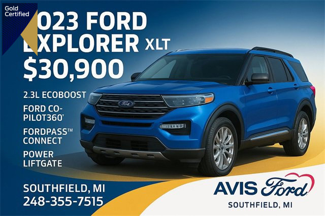 Certified 2023 Ford Explorer XLT w/ Equipment Group 202A