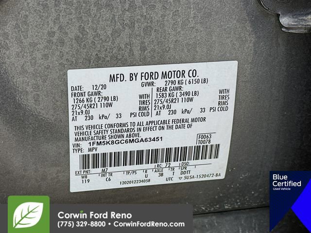 Certified 2021 Ford Explorer ST w/ Equipment Group 401A image 38