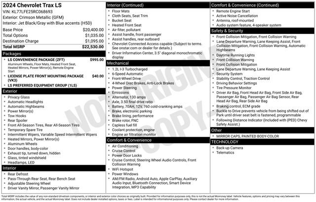 Used 2024 Chevrolet Trax LS w/ LS Convenience Package FWD image 26