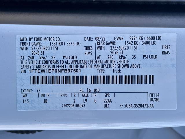 Certified 2022 Ford F150 XL w/ STX Appearance Package AWD/4WD image 33