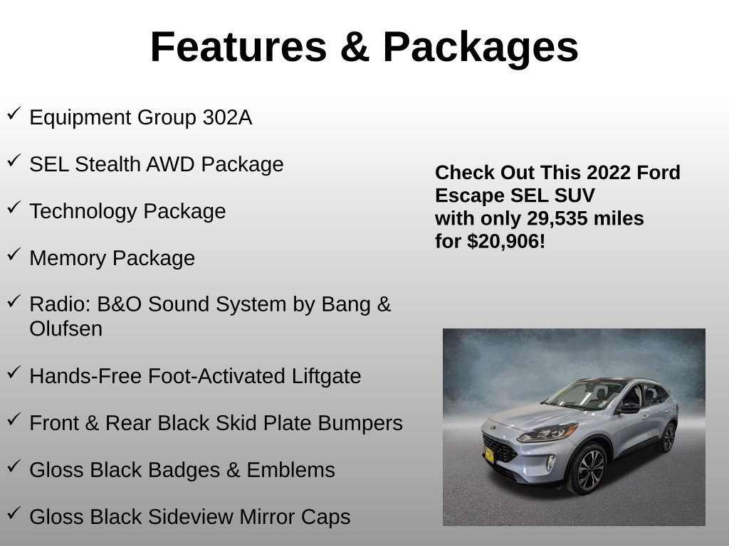 Certified 2022 Ford Escape SEL AWD/4WD image 4