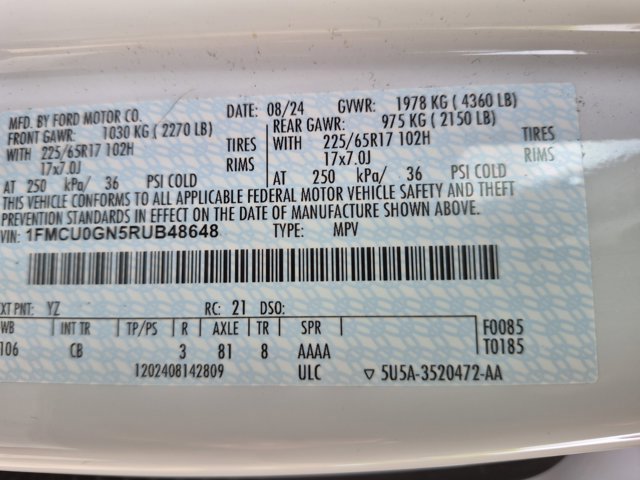 Certified 2024 Ford Escape Active FWD image 37