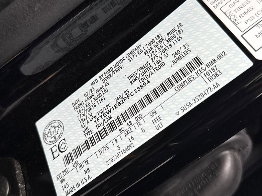 Certified 2023 Ford F150 Tremor w/ Equipment Group 402A High image 16