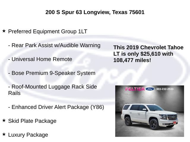 Used 2019 Chevrolet Tahoe LT w/ Luxury Package AWD/4WD image 20