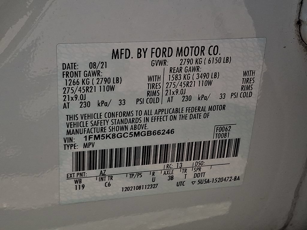 Certified 2021 Ford Explorer ST w/ Equipment Group 401A AWD/4WD image 29