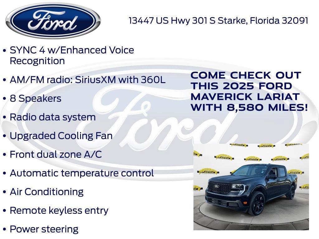 Certified 2025 Ford Maverick Lariat w/ Black Appearance Package AWD/4WD image 27