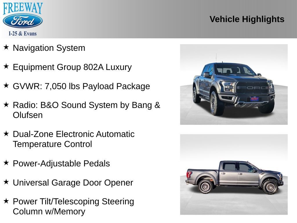 Certified 2020 Ford F150 Raptor w/ Equipment Group 802A Luxury image 6