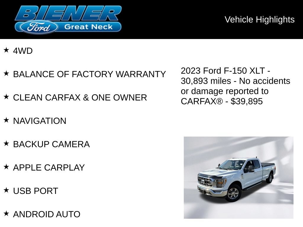 Certified 2023 Ford F150 XLT w/ Equipment Group 302A High AWD/4WD image 9