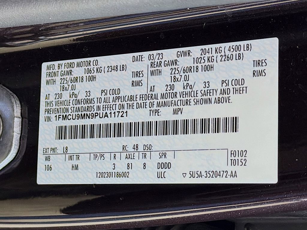 Certified 2023 Ford Escape ST-Line AWD/4WD image 34