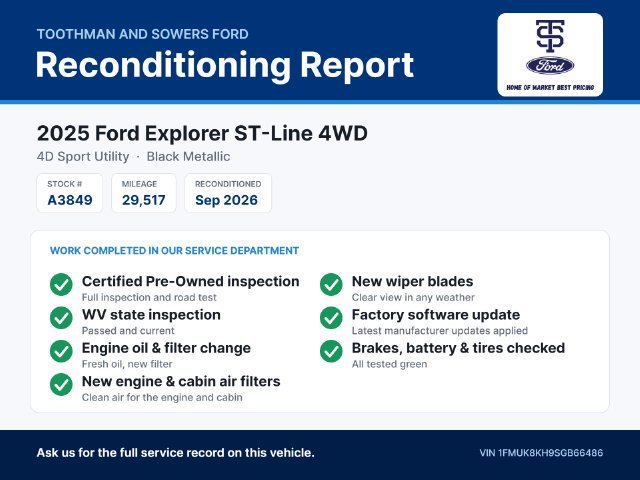 Certified 2025 Ford Explorer ST-Line w/ ST-Line Street Pack AWD/4WD image 34