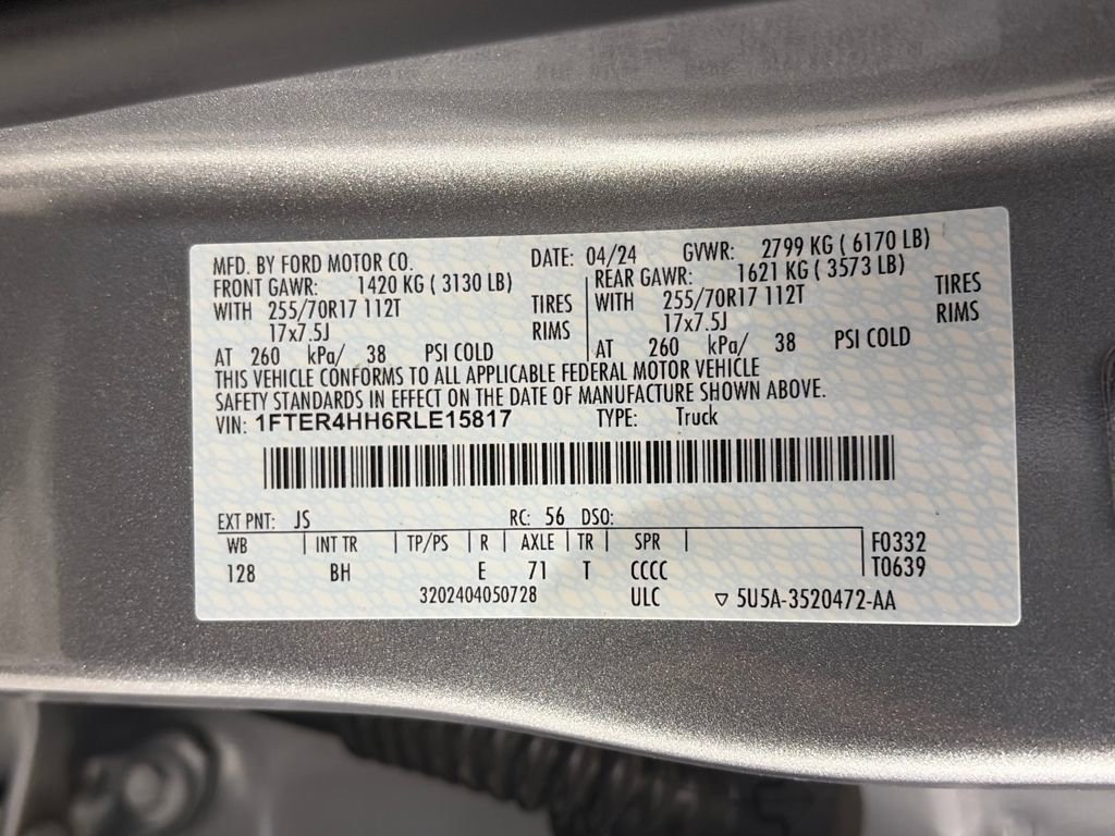 Certified 2024 Ford Ranger XLT w/ Equipment Group 301A High image 8