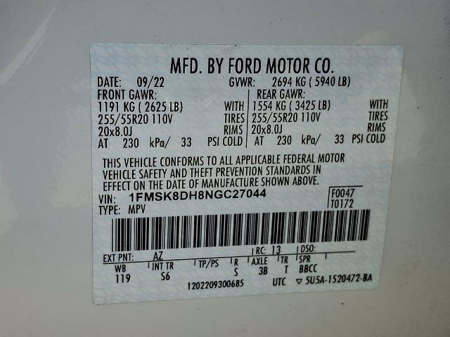 Certified 2022 Ford Explorer XLT AWD/4WD image 29