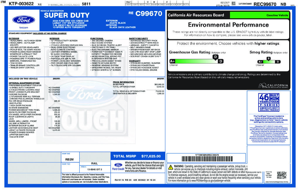 Certified 2024 Ford F350 Lariat w/ Lariat Ultimate Package AWD/4WD image 2