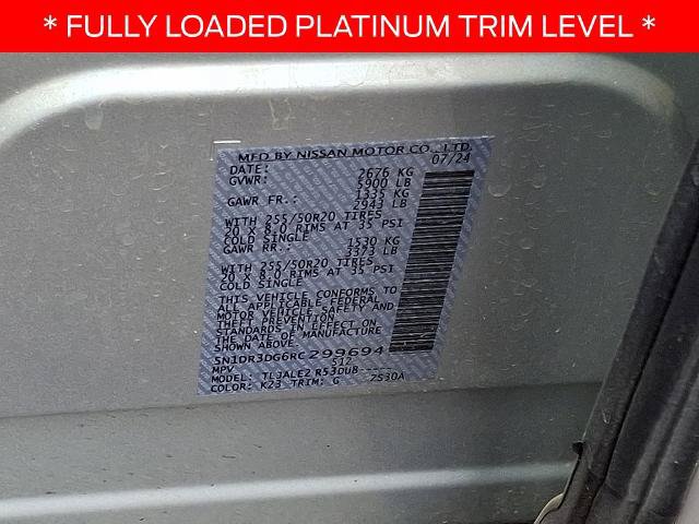 Used 2024 Nissan Pathfinder Platinum w/ Cargo Package FWD image 29