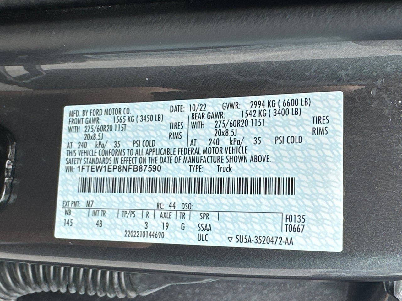 Certified 2022 Ford F150 XLT w/ Equipment Group 302A High AWD/4WD image 34