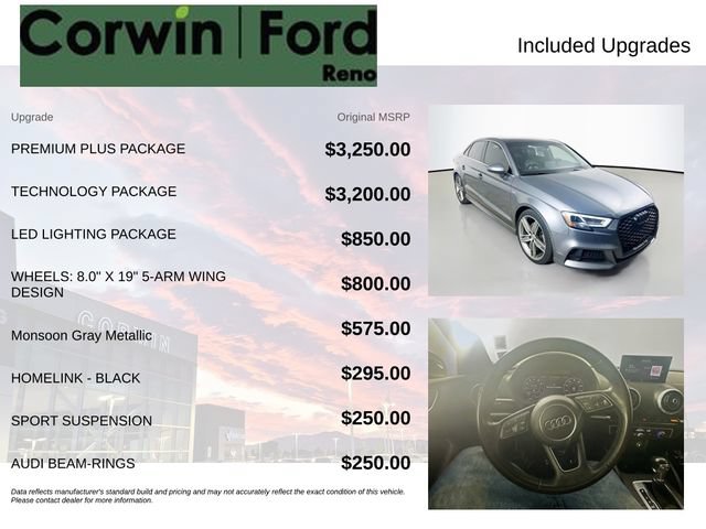 Used 2018 Audi A3 2.0T Premium Plus w/ Premium Plus Package AWD/4WD image 3