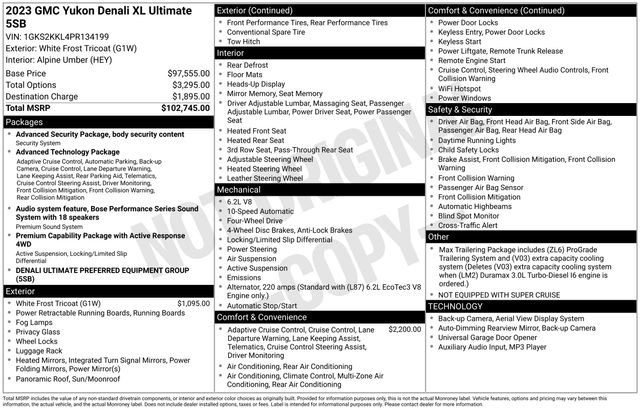 Used 2023 GMC Yukon XL Denali Ultimate AWD/4WD image 5