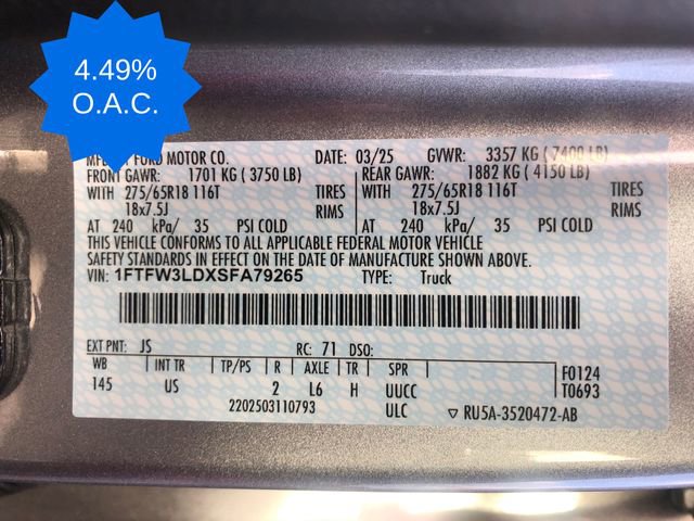 Certified 2025 Ford F150 XLT w/ Equipment Group 301A Standard image 25