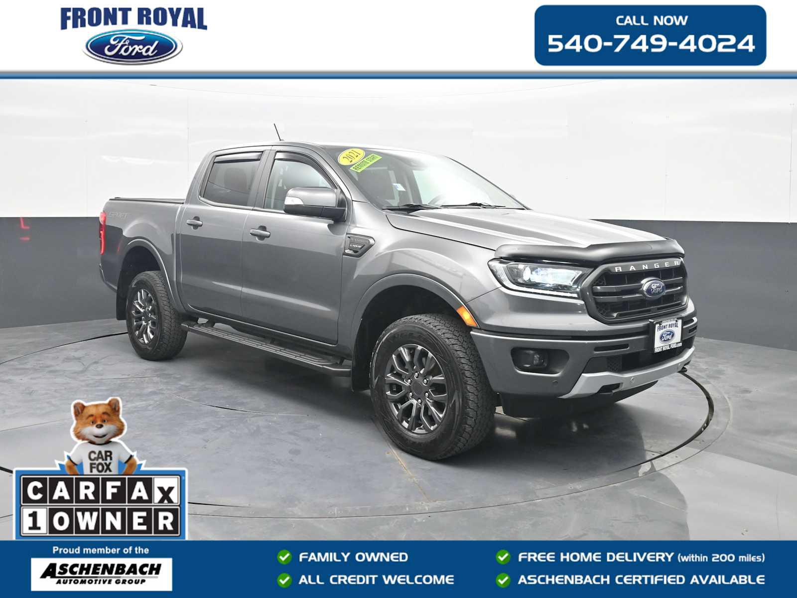 Certified 2021 Ford Ranger Lariat w/ Equipment Group 501A High AWD/4WD image 1