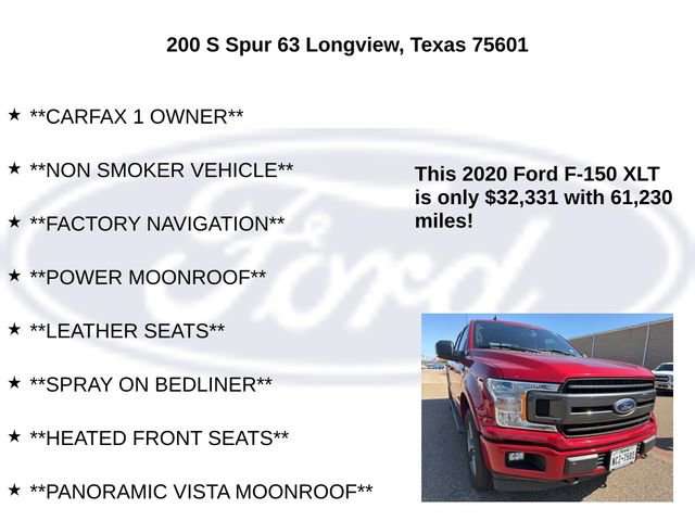Certified 2020 Ford F150 XLT w/ Equipment Group 302A Luxury image 10