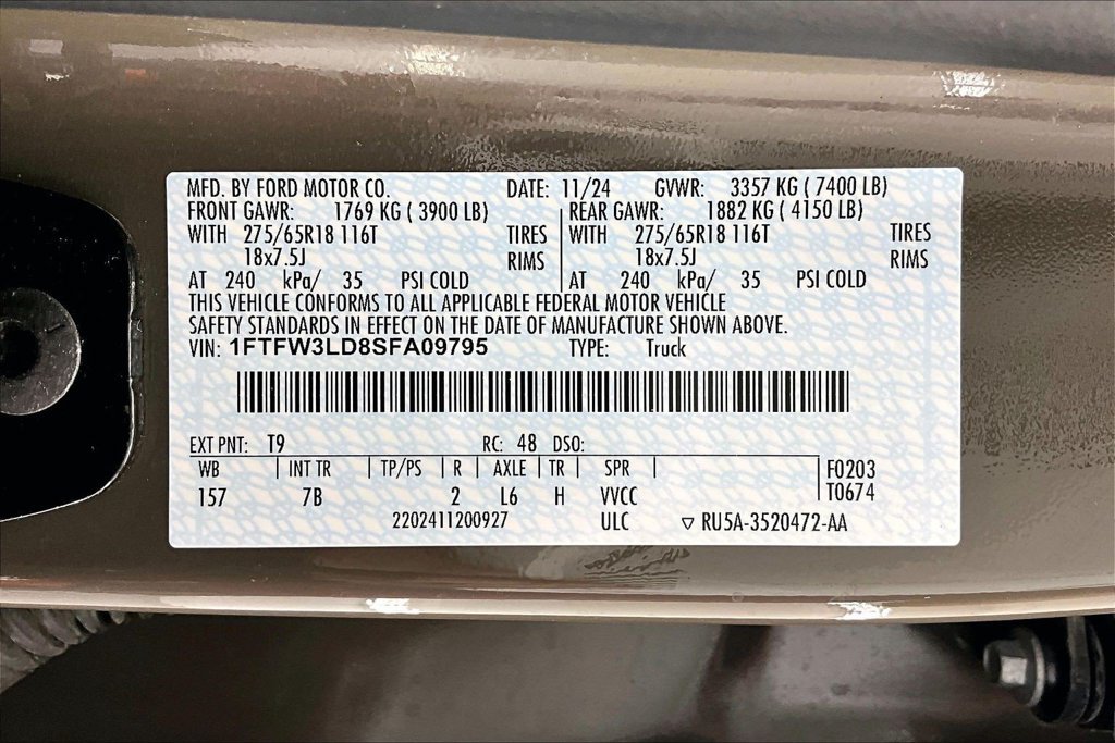 Certified 2025 Ford F150 XLT w/ Equipment Group 301A Standard AWD/4WD image 36