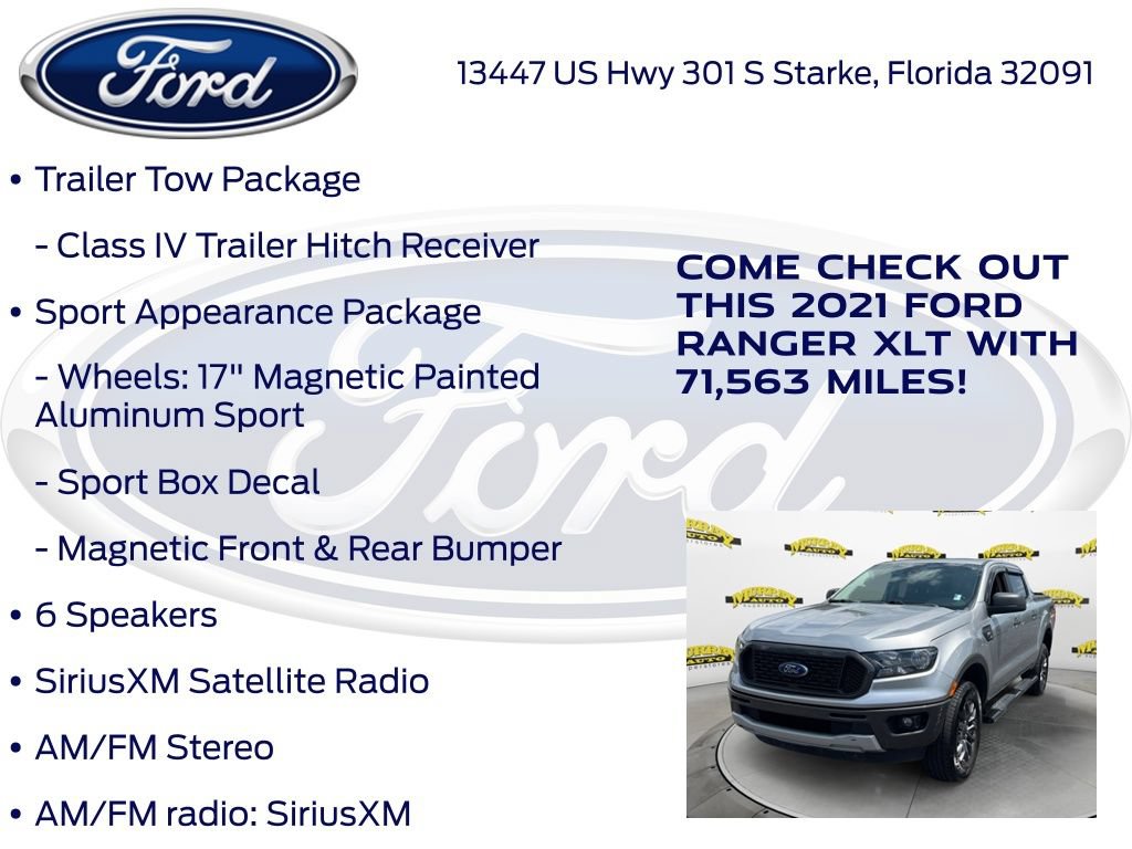 Certified 2021 Ford Ranger XLT w/ Equipment Group 301A Mid RWD image 22