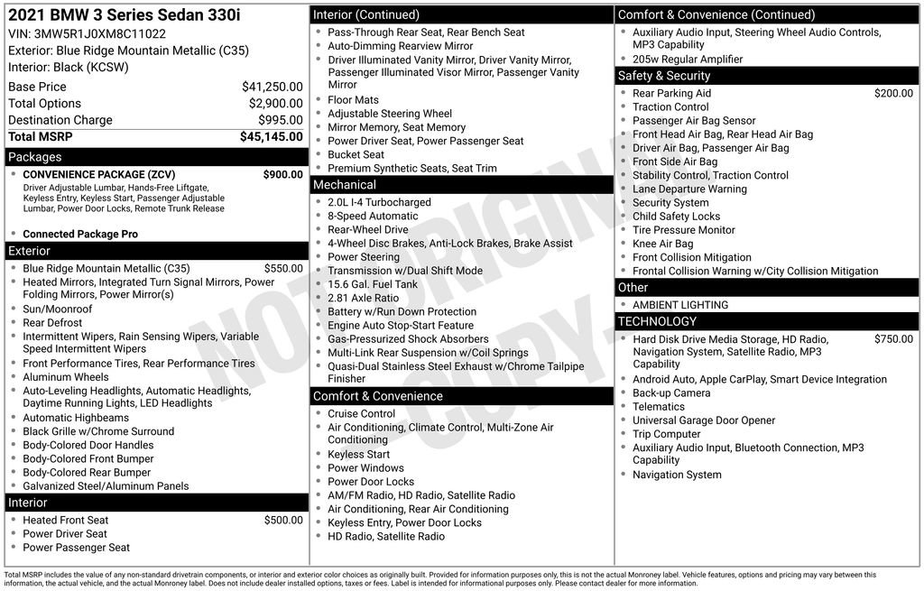 Used 2021 BMW 330i Sedan w/ Convenience Package RWD image 4