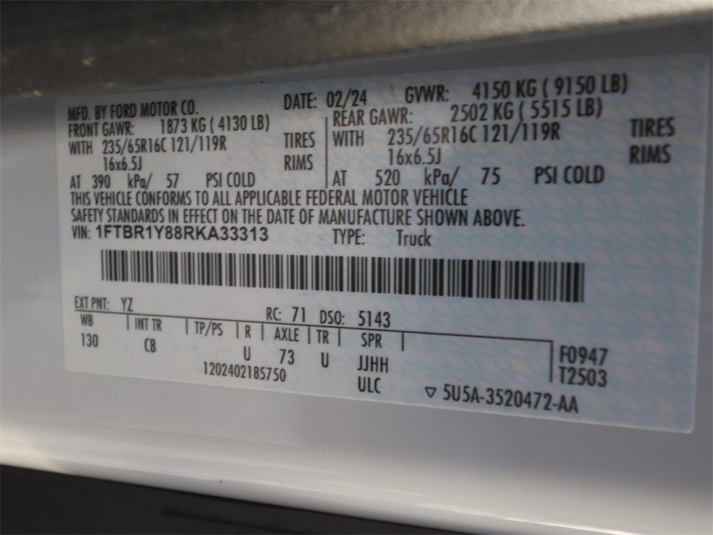 Certified 2024 Ford Transit 250 Base w/ Exterior Upgrade Package image 23