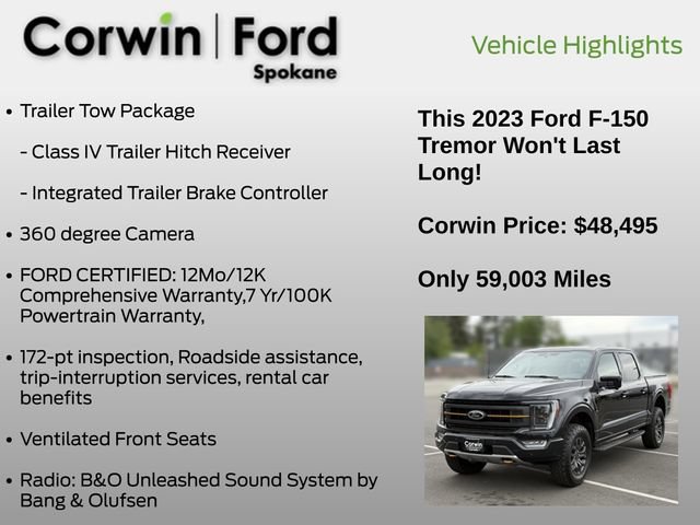 Certified 2023 Ford F150 Tremor w/ Equipment Group 402A High AWD/4WD image 25