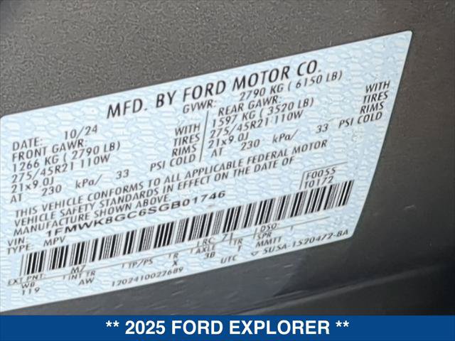 Certified 2025 Ford Explorer ST AWD/4WD image 24