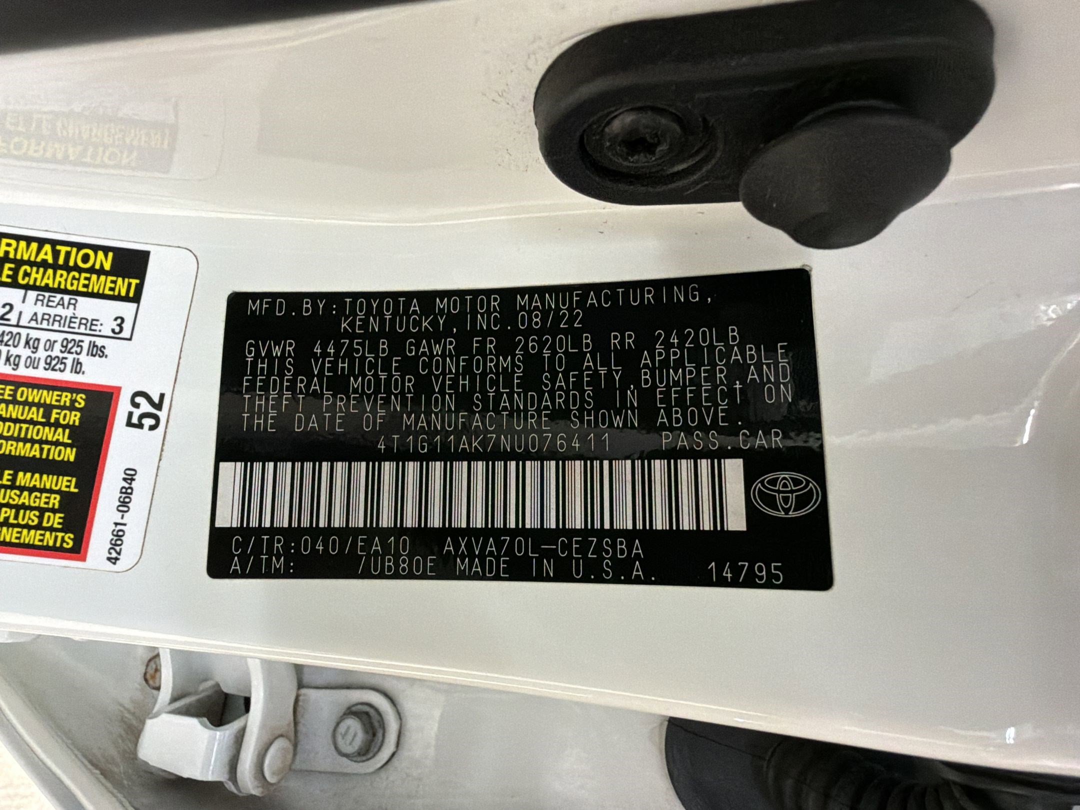 Used 2022 Toyota Camry SE FWD image 19